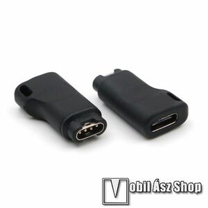 Okosóra töltő átalakító / USB adapter - 1db - Type-C kábellel használható, kulcstartóra tehető - Garmin Fenix 5 / 5S / 5X / 5X Plus / 5X Plus Sapphire / 6X / 6X Sapphire / 6X Pro / 6X Pro Solar / 6X Pro Sapphire / Forerunner 935 / 745 / Vivoactive 3 kép