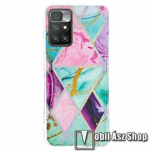 Szilikon védő tok / hátlap - SZÍNES HÁROMSZÖG / ROMBUSZ MINTÁS - Xiaomi Redmi 10 / Redmi 10 Prime / Redmi 10 (2022) kép