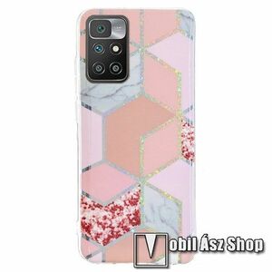 Szilikon védő tok / hátlap - ROMBUSZ / MÁRVÁNY MINTÁS - Xiaomi Redmi 10 / Redmi 10 Prime / Redmi 10 (2022) kép