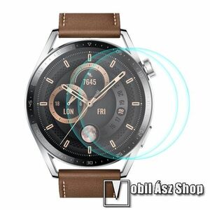 ENKAY okosóra előlap védő karcálló edzett üveg - 2db, 2.15D, 0.2mm, 9H, A képernyő sík részét védi! - HUAWEI Watch GT 3 46mm - GYÁRI kép
