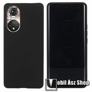 Szilikon védő tok / hátlap - FEKETE - HUAWEI nova 9 / Honor 50 kép