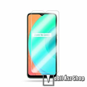 Előlap védő karcálló edzett üveg - 0, 3 mm vékony, 9H, Arc Edge, A képernyő sík részét védi - Realme C11 kép