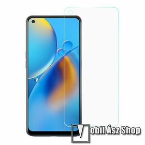 Előlap védő karcálló edzett üveg - 0, 3 mm vékony, 9H, Arc Edge, A képernyő sík részét védi - Oppo A74 4G kép