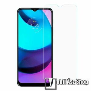 Előlap védő karcálló edzett üveg - 0, 3 mm vékony, 9H, Arc Edge, A képernyő sík részét védi - Motorola Moto E20 kép