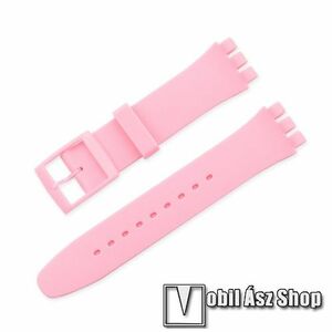 Okosóra szíj - szilikon - VILÁGOS RÓZSASZÍN - 120mm + 95mm hosszú, 20mm széles, TELESZKÓP NÉLKÜL! - SAMSUNG Galaxy Watch 42mm / Xiaomi Amazfit GTS / Gear S2 / HUAWEI Watch GT 2 42mm / Watch Active / Active 2 / Watch4 kép