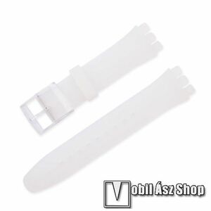 Okosóra szíj - szilikon - ÁTTETSZŐ - 120mm + 95mm hosszú, 20mm széles, TELESZKÓP NÉLKÜL! - SAMSUNG Galaxy Watch 42mm / Xiaomi Amazfit GTS / Gear S2 / HUAWEI Watch GT 2 42mm / Watch Active / Active 2 / Watch4 kép