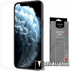 MYSCREEN 3D EXPERT PRO SHIELD képernyővédő fólia - Crystal Clear - 1db, törlőkendővel, 0.15mm, ÖNREGENERÁLÓ! - A TELJES KIJELZŐT VÉDI! - APPLE iPhone 12 Pro Max - GYÁRI kép