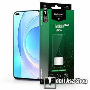 MYSCREEN HYBRIDGLASS Lite Flexible 7H rugalmas edzett üveg képernyővédő fólia, 0, 15 mm vékony, a képernyő sík részét védi - ÁTLÁTSZÓ - HUAWEI nova 8i / Honor 50 Lite / Honor X20 - GYÁRI kép
