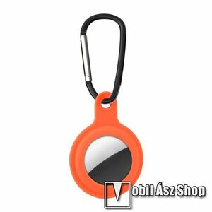 Szilikon védő tok Apple AirTag-hez - karabiner - NARANCSSÁRGA kép