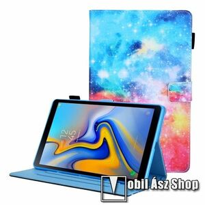 Notesz tok / mappa tok - CSILLAGOS ÉGBOLT MINTÁS - asztali tartó funkciós, oldalra nyíló, mágneses záródás, ceruzatartó, bankkártyatartó zsebekkel, szilikon belső - SAMSUNG Galaxy Tab A8 10.5 (2021) (SM-X200/SM-X205) kép