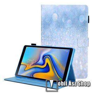Notesz tok / mappa tok - CSILLOGÓ STRASSZ MINTÁS - asztali tartó funkciós, oldalra nyíló, mágneses záródás, ceruzatartó, bankkártyatartó zsebekkel, szilikon belső - SAMSUNG Galaxy Tab A8 10.5 (2021) (SM-X200/SM-X205) kép