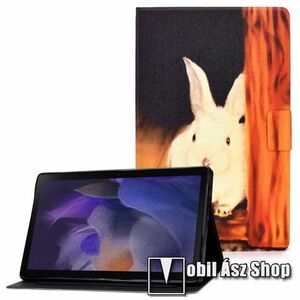 Notesz tok / mappa tok - NYUSZI MINTÁS - asztali tartó funkciós, oldalra nyíló, mágneses záródás, bankkártyatartó zsebekkel, szilikon belső - SAMSUNG Galaxy Tab A8 10.5 (2021) (SM-X200/SM-X205) kép