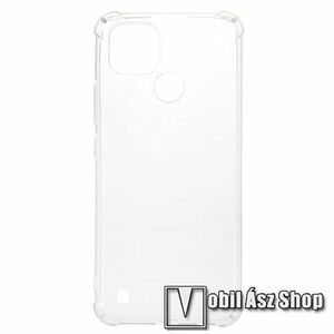 Szilikon védő tok / hátlap - FÉNYES - ÁTLÁTSZÓ - erősített sarkok - Realme C21 kép