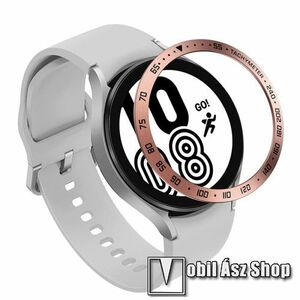 Okosóra lünetta védő rozsdamentes acélból - a másodpercmutató segítségével a tachymeter skáláról leolvashatod az óránkénti átlagsebességet - ROSE GOLD - SAMSUNG Galaxy Watch4 44mm (SM-R870) kép