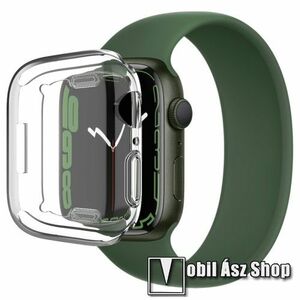 IMAK UX-3 Series HD Clear okosóra szilikontok - A teljes előlapot védi, 360 fokos védelem! - ÁTLÁTSZÓ - APPLE Watch Series 7 (45mm) / Series 8 (45mm) / Series 9 (45mm) - GYÁRI kép