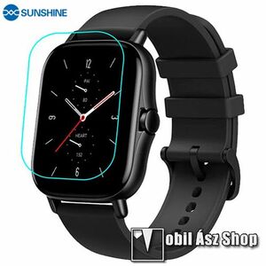 Xiaomi Amazfit GTS 3, Sunshine Hydrogel TPU okosóra képernyővédő fólia, Ultra Clear, Önregeneráló!, 1db kép