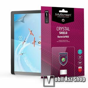 MYSCREEN CRYSTAL Shield BacteriaFREE képernyővédő fólia - CRYSTAL - 1db, törlőkendővel, antibakteriális, A képernyő sík részét védi! - Lenovo Tab M10 (TB-X605F / TB-X505F) - GYÁRI kép