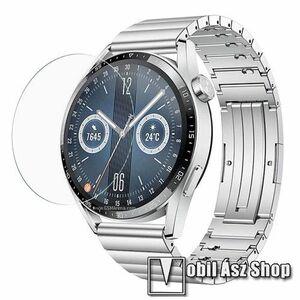Okosóra előlap védő karcálló edzett üveg - 1db - 0.3mm, 9H, A képernyő sík részét védi - HUAWEI Watch GT 3 46mm kép