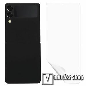 TPU képernyővédő fólia / hátlapvédő edzett üveg - FEKETE - Ultra Clear, 9H, 1 szett, A TELJES KIJELZŐT ÉS HÁTLAPOT VÉDI! - SAMSUNG Galaxy Z Flip3 5G - GYÁRI kép