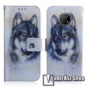 Notesz / mappa tok - FARKAS MINTÁS - oldalra nyíló, rejtett mágneses záródás, belső zseb, asztali tartó funkció, szilikon belső - NOKIA G300 kép