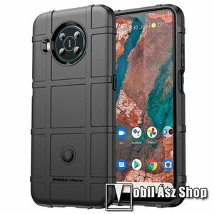 OTT! RUGGED SHIELD szilikon védő tok / hátlap - matt, ERŐS VÉDELEM - FEKETE - NOKIA X100 kép