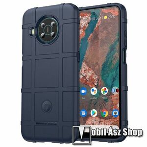 OTT! RUGGED SHIELD szilikon védő tok / hátlap - matt, ERŐS VÉDELEM - SÖTÉTKÉK - NOKIA X100 kép