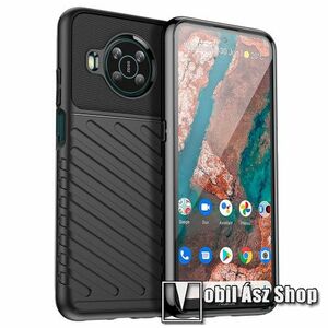 OTT! THUNDER SERIES szilikon védő tok / hátlap - 3D textúrált mintás, ERŐS VÉDELEM - FEKETE - NOKIA X100 kép