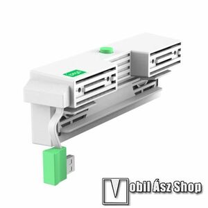 IPEGA PG-9155 hűtőventilátor Nintendo Switch-hez - 2 ventilátorral, kapcsoló gomb, 184 x 42 x 62 mm - FEHÉR / ZÖLD - GYÁRI kép