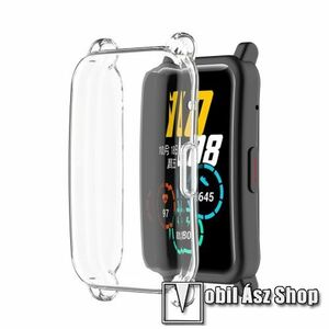 Okosóra szilikon védő tok / keret - ÁTLÁTSZÓ - Szilikon előlapvédő is! - HUAWEI Honor Watch ES kép