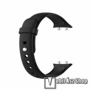 Okosóra szíj - szilikon - FEKETE - 125mm + 100mm hosszú - Oppo Watch 46mm kép