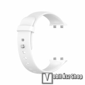 Okosóra szíj - szilikon - FEHÉR - 125mm + 100mm hosszú - Oppo Watch 46mm kép