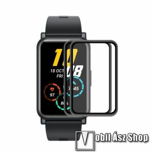 ENKAY HAT-PRINCE okosóra Flexible Nano Glass rugalmas edzett üveg - FEKETE - 2db, 3D Curved, A teljes kijelzőt védi! - HUAWEI Honor Watch ES - GYÁRI kép