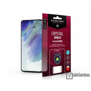 MYSCREEN CRYSTAL BacteriaFREE képernyővédő fólia - CRYSTAL - 1db, törlőkendővel, antibakteriális, A képernyő sík részét védi! - SAMSUNG Galaxy S21 FE (SM-G990B, SM-G990B/DS) - GYÁRI kép