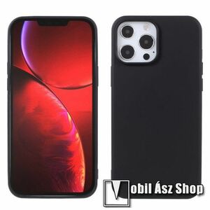 X-LEVEL Guardian Series szilikon védő tok / hátlap - FEKETE - mikroszálas szövettel bevont belsővel - APPLE iPhone 13 Pro Max - GYÁRI kép