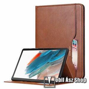 Notesz tok / mappa tok - BARNA - asztali tartó funkciós, oldalra nyíló, mágneses záródás, bankkártya tartó zsebek külső/belső, szilikon belső - SAMSUNG Galaxy Tab A8 10.5 (2021) (SM-X200/SM-X205) kép