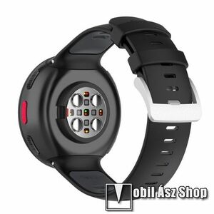 Okosóra szíj - szilikon, 140mm + 91mm hosszú - FEKETE / SZÜRKE - Polar Vantage V2 kép
