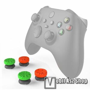 IPEGA PG-XBX009A analóg kar védő szilikon kupak / műanyag védőkupak szett - 4db-os szett, 2x piros szilikon, 2x zöld szilikon, alacsony (5mm) és magas (7mm), csúszásgátlós, Xbox kontrollerekhez - PIROS / ZÖLD - GYÁRI kép