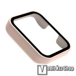 Okosóra műanyag védő tok / keret - RÓZSASZÍN - 9H edzett üveg előlap védő is! - Xiaomi Redmi Watch 2 Lite kép