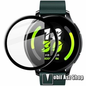 IMAK Flexible Nano Glass rugalmas edzett üveg - 1db, 9H, 3D, A teljes felületén tapad! - A TELJES ELŐLAPOT VÉDI! - FEKETE - Realme Watch T1 - GYÁRI kép