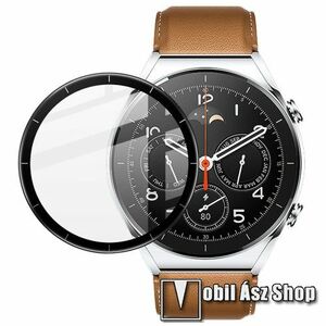 IMAK Flexible Nano Glass rugalmas edzett üveg - 1db, 9H, 3D, A teljes felületén tapad! - A TELJES ELŐLAPOT VÉDI! - FEKETE - Xiaomi Watch S1 - GYÁRI kép