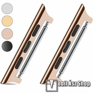 Okosóra fém csatlakozó - 1 pár (2db), 22mm-es szíjakkal kompatibilis - ROSE GOLD - Apple Watch Series 1/2/3 42mm / 4/5/6/SE 44mm / 7/8 45mm / 10 46mm / Ultra / Ultra 2 49mm kép