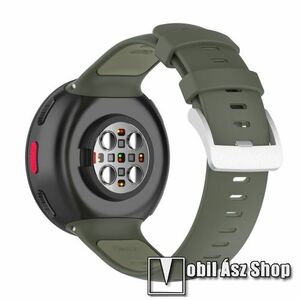 Okosóra szíj - szilikon, 140mm + 91mm hosszú - SÖTÉTZÖLD / VILÁGOSZÖLD - Polar Vantage V2 kép
