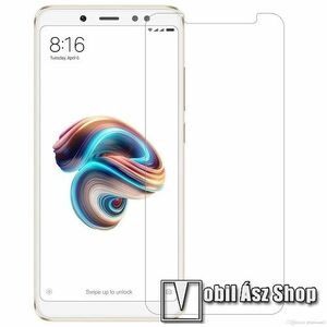 Előlap védő karcálló edzett üveg - 0, 3 mm vékony, 9H, Arc Edge, A képernyő sík részét védi - Xiaomi Redmi Note 5 Pro (Global version) / Xiaomi Redmi Note 5 (Global version) kép