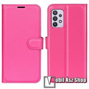 WALLET notesz tok / flip tok - MAGENTA - asztali tartó funkciós, oldalra nyíló, rejtett mágneses záródás, bankkártyatartó zseb, szilikon belső - SAMSUNG Galaxy A53 5G (SM-A536U) kép