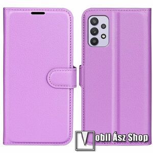 WALLET notesz tok / flip tok - LILA - asztali tartó funkciós, oldalra nyíló, rejtett mágneses záródás, bankkártyatartó zseb, szilikon belső - SAMSUNG Galaxy A53 5G (SM-A536U) kép