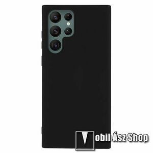 Szilikon védő tok / hátlap - MATT - FEKETE - SAMSUNG Galaxy S22 Ultra 5G (SM-S908) kép