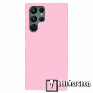 Szilikon védő tok / hátlap - MATT - RÓZSASZÍN - SAMSUNG Galaxy S22 Ultra 5G (SM-S908) kép