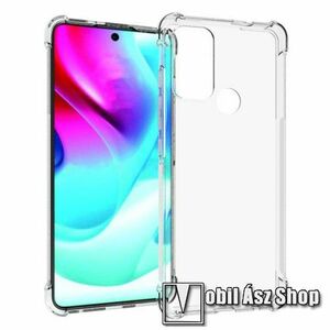 Szilikon védő tok / hátlap - FÉNYES - ÁTLÁTSZÓ - erősített sarkok - MOTOROLA Moto G60S kép