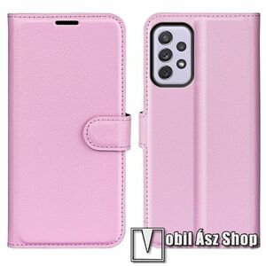 WALLET notesz tok / flip tok - RÓZSASZÍN - asztali tartó funkciós, oldalra nyíló, rejtett mágneses záródás, bankkártyatartó zseb, szilikon belső - SAMSUNG Galaxy A73 5G (SM-A736B) kép