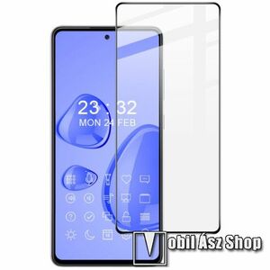 IMAK Pro+ előlap védő karcálló edzett üveg - FEKETE - 9H, A teljes felületén tapad! - A TELJES KIJELZŐT VÉDI - SAMSUNG Galaxy A73 5G (SM-A736B) - GYÁRI kép